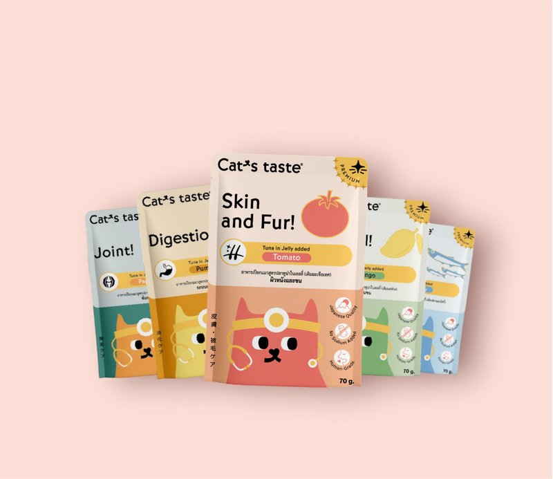 Cat's Taste 健康包5款口味(70克*12) - 猫罐头/鲜食 - 新鲜食材 