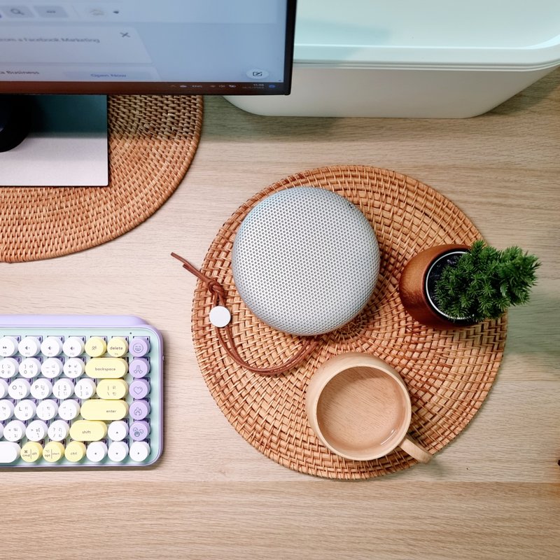Table pad made of rattan (Made in Thailand) - 餐垫/桌巾 - 木头 咖啡色