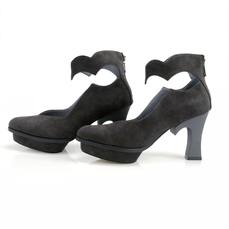 LEADING ROLE | 绽放 | 设计款 | 手工鞋 | 深咖啡 - 高跟鞋 - 真皮 咖啡色