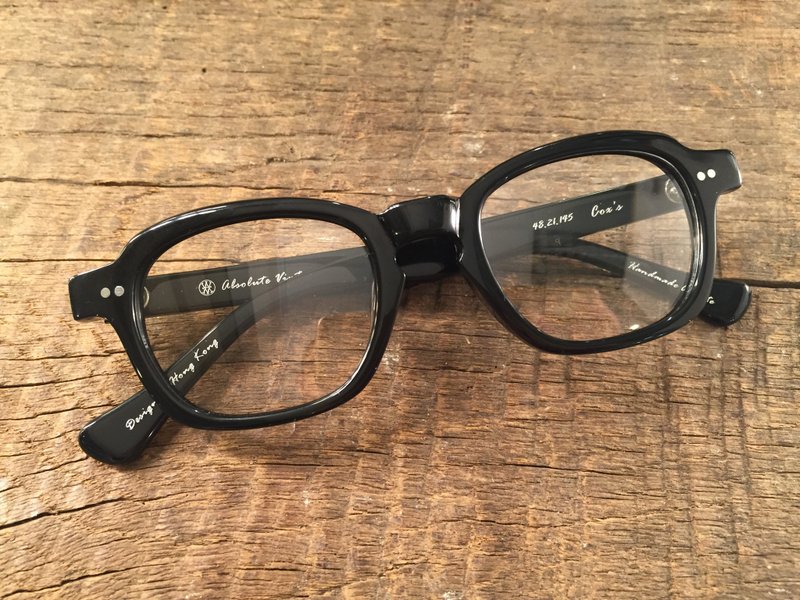 Absolute Vintage - 觉士道(Cox's Road) 方型粗框板材眼镜 - Black 黑色 - 眼镜/眼镜框 - 塑料 