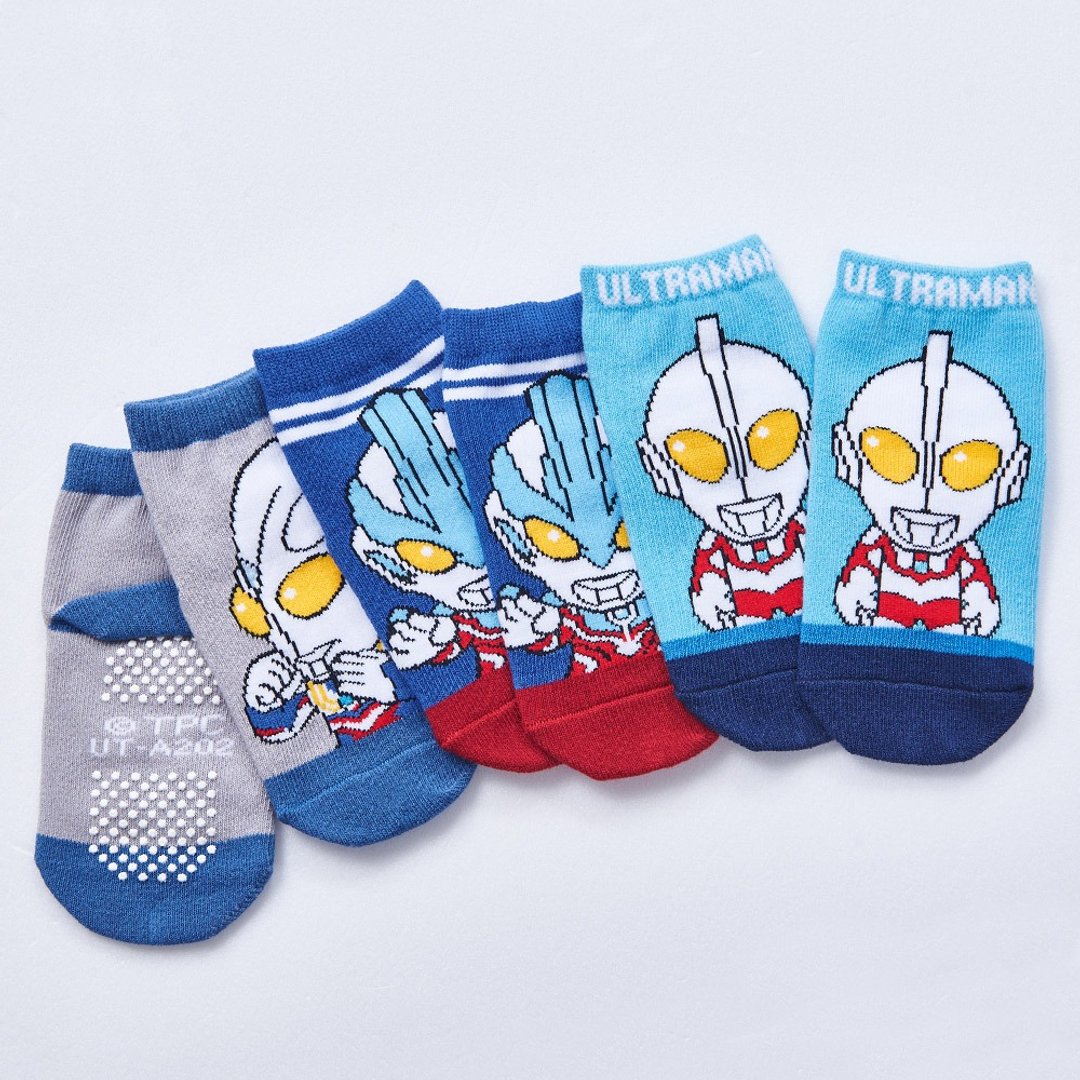 【ONEDER旺达】Ultraman超人力霸王 奥特曼幼童止滑袜 台制宝宝袜 - 袜子 - 其他材质 