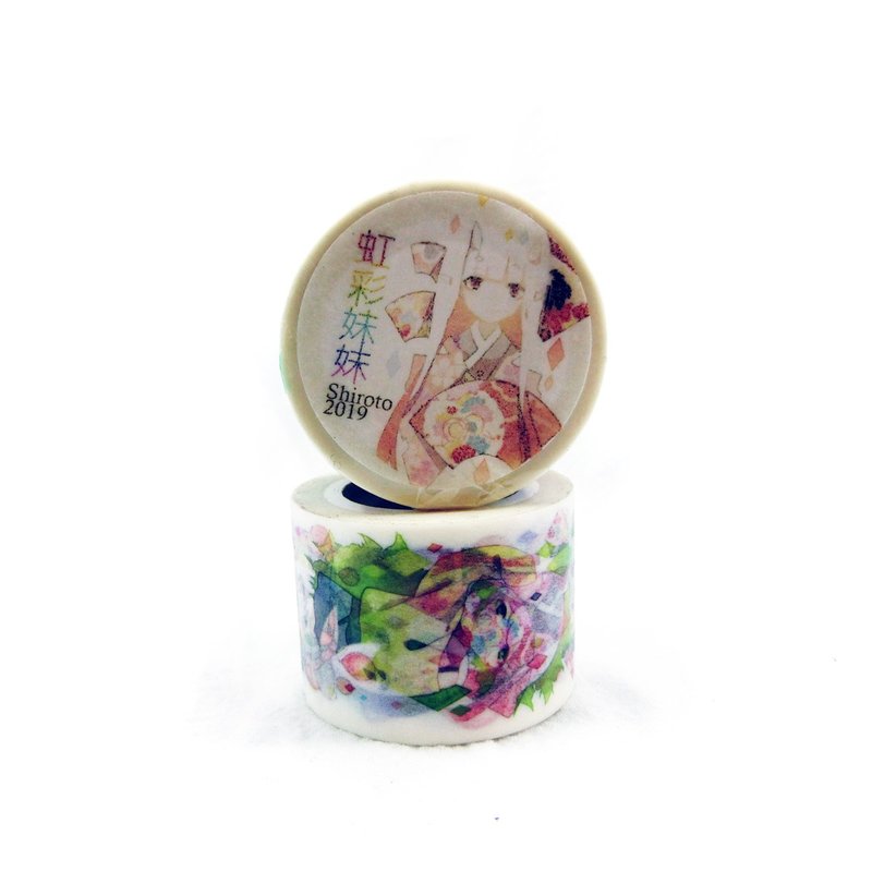虹彩妹妹-和纸胶带 - 纸胶带 - 纸 多色