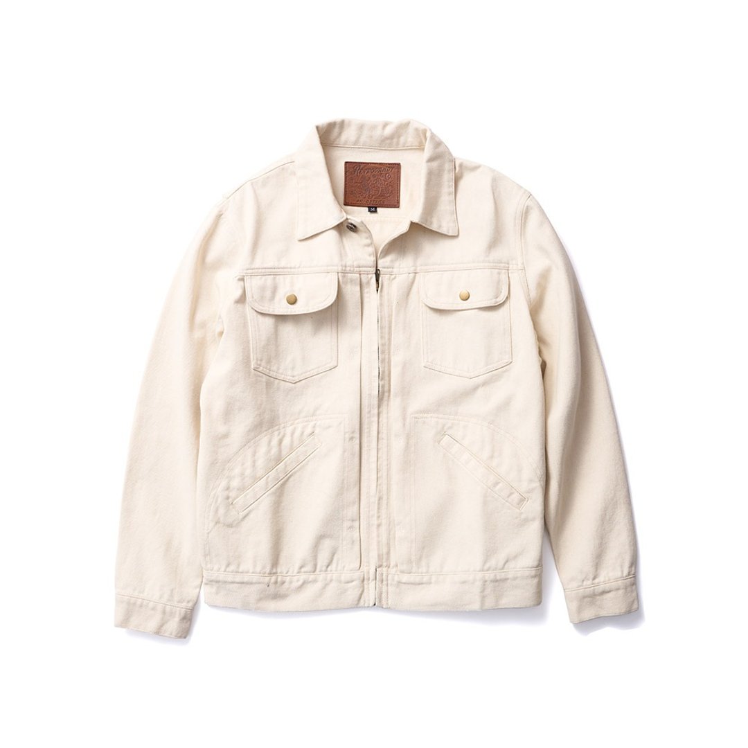 Western Denim Jacket - 米色 Beige - 男装外套 - 棉 