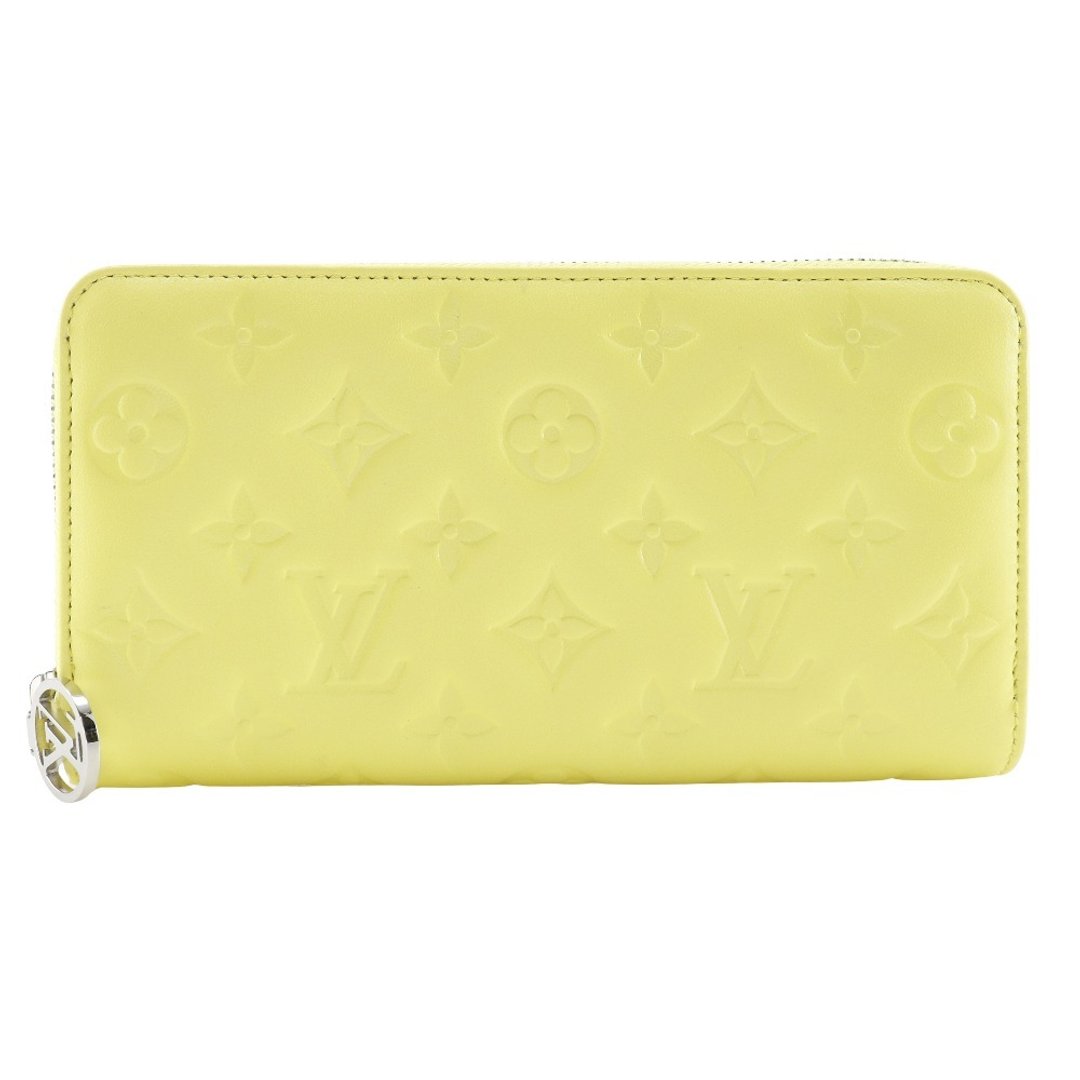 【日本直送】路易威登 LOUIS VUITTON Zippy Wallet 长夹 Coussin M83104 羊皮 Smiley Yellow 黄色【二手】 - 皮夹/钱包 - 真皮 黄色