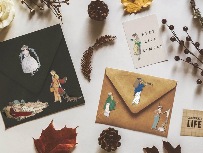 女孩 PET胶带 #12 / 6厘米 带离型纸 +白墨 10M 亮面透明 - 纸胶带 - 塑料 