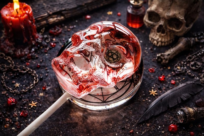 糖雕棒棒糖 - 血色仪式 - 零食/点心 - 新鲜食材 红色