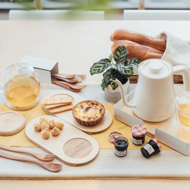 午茶时光四件组 / 托盘・置物筒・隔热垫・杯垫 - 收纳用品 - 其他材质 