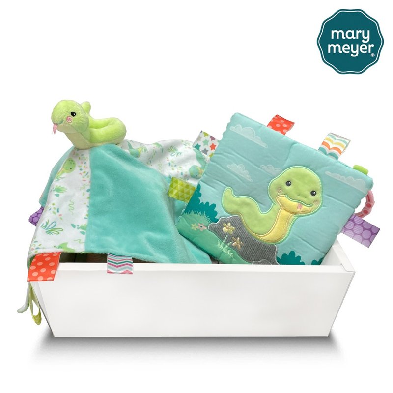 快速出货-【MaryMeyer】丛林羞羞蛇经典礼盒 (安抚巾.沙沙纸) - 满月礼盒 - 棉．麻 多色