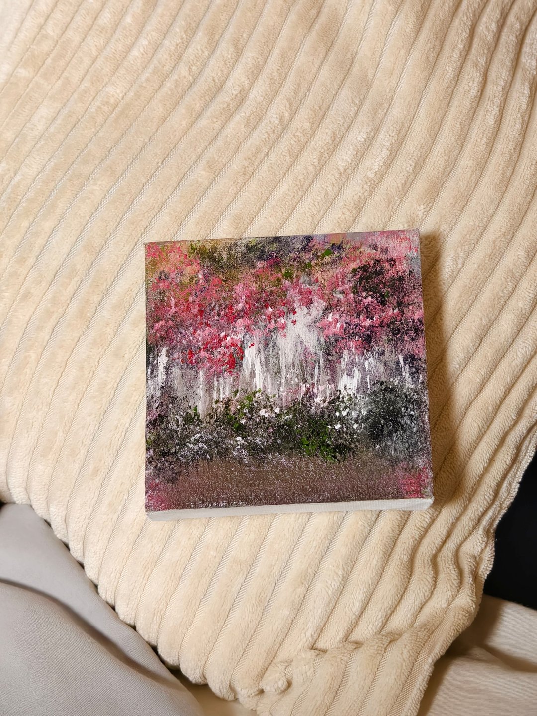 樱花瀑布/原创画/风景画/自然风物画/无框画/花卉画 - 海报/装饰画/版画 - 棉 