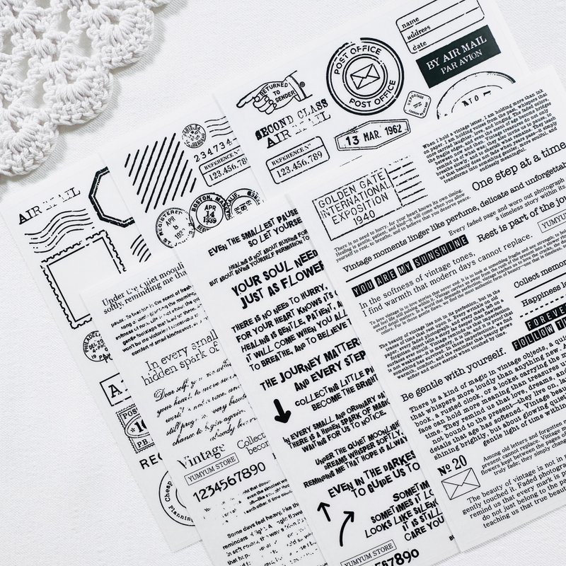 航空信文字透明贴纸 - 贴纸 - 其他材质 