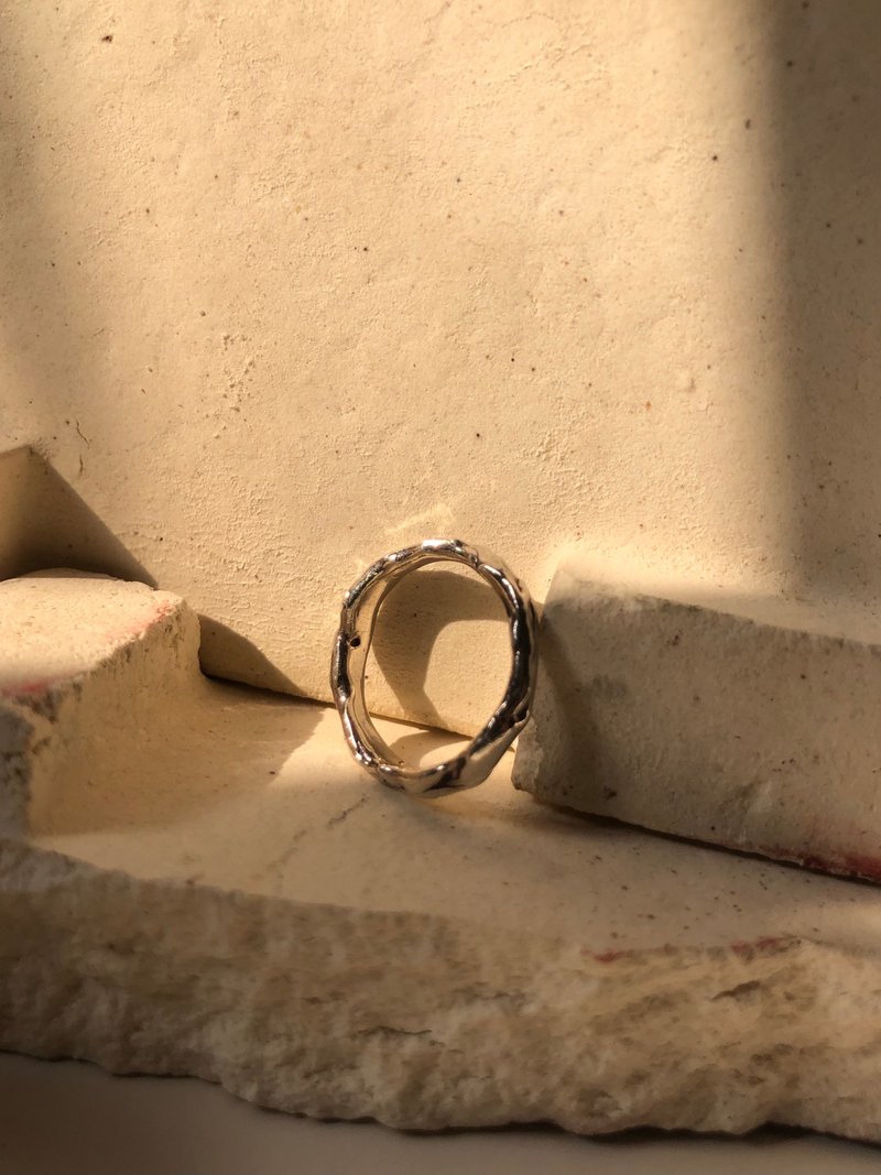 熔岩 │ 纯银日常质感戒指 - 戒指 - 纯银 银色