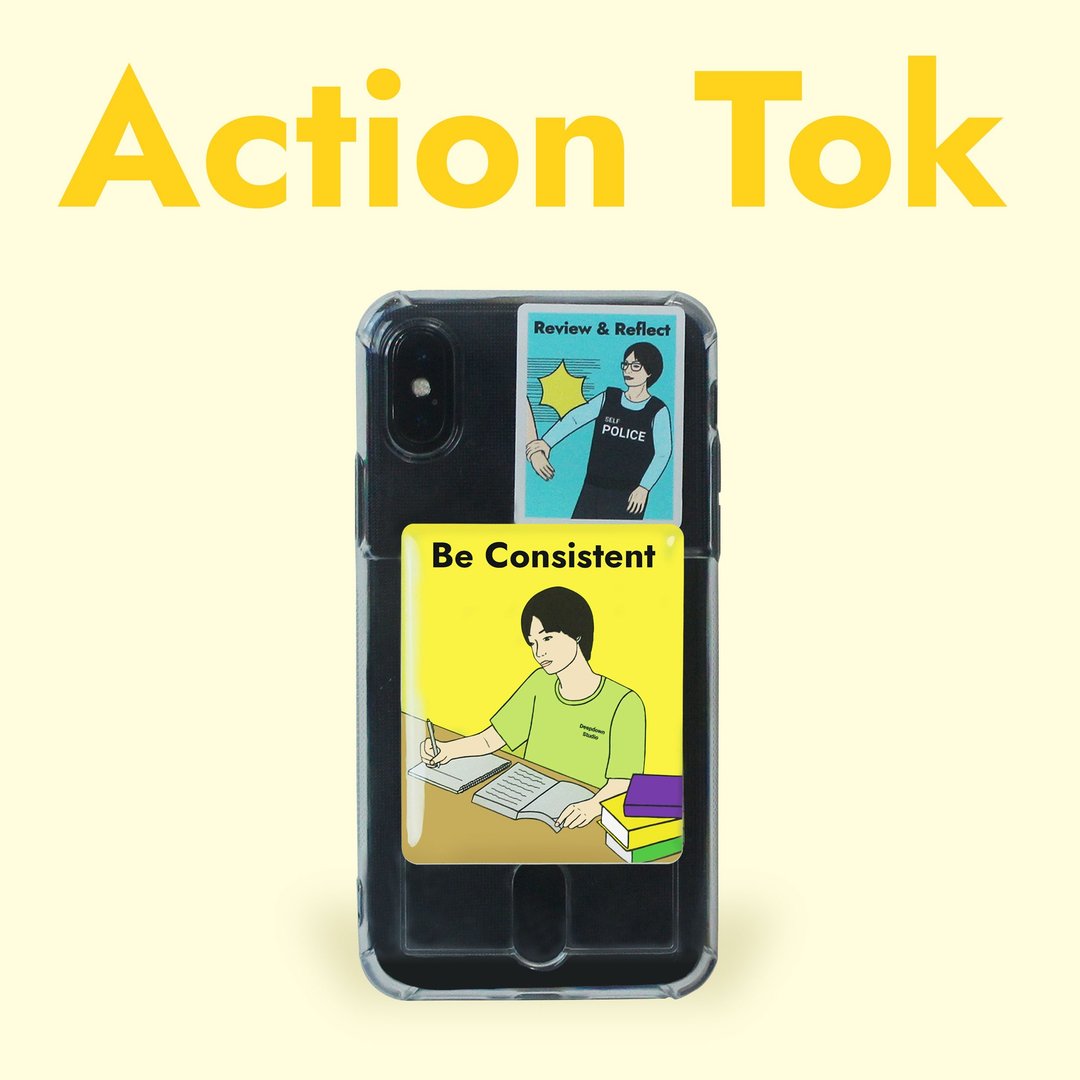 エポキシマホグritpu - Action Tok - 保持一致 - 手机座/防尘塞 - 压克力 黄色