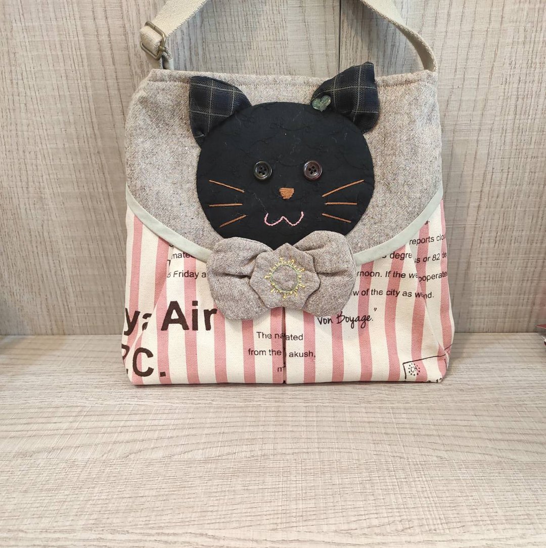 多用途 休闲包-大头猫 - 侧背包/斜挎包 - 棉 