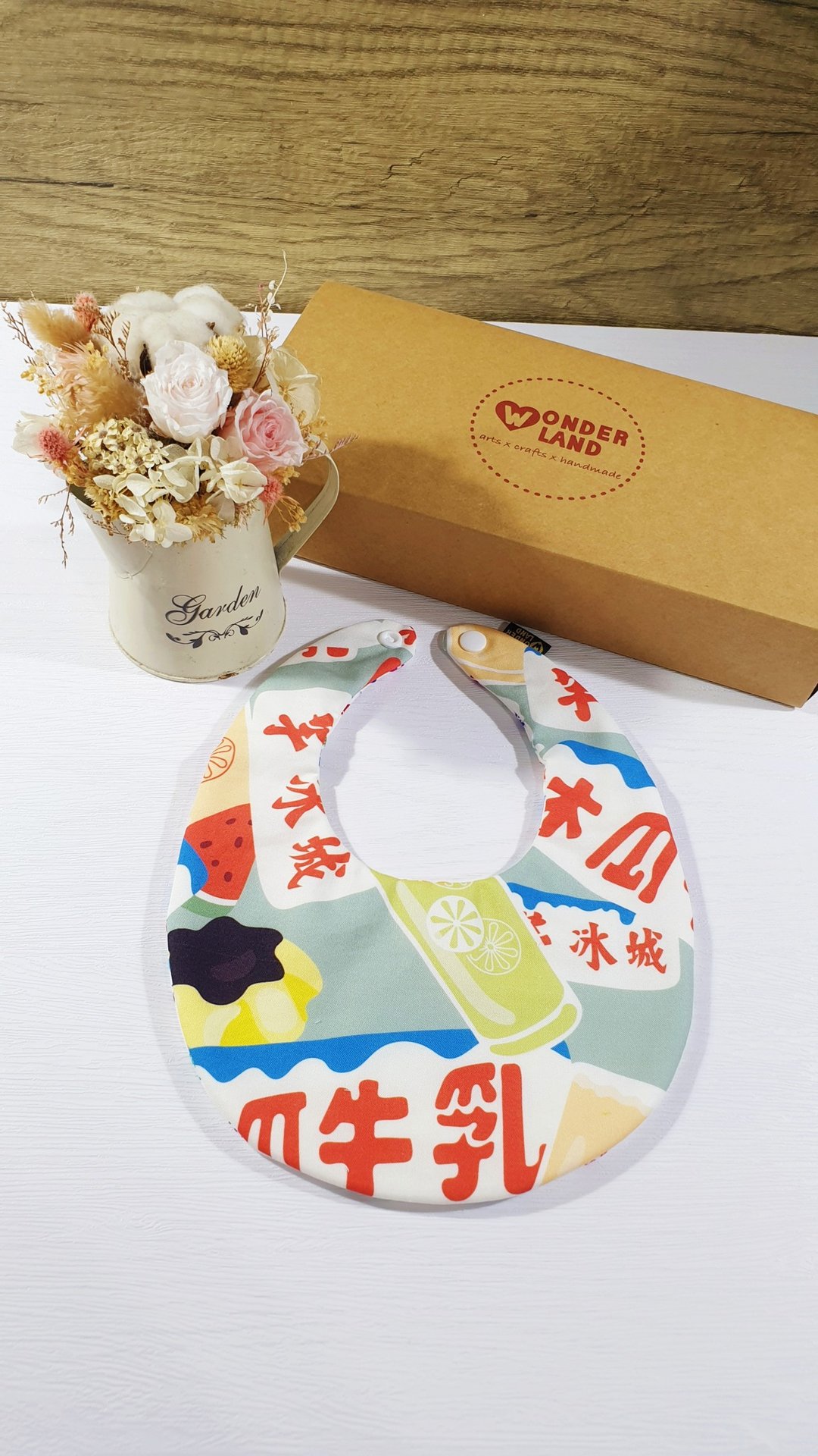 台味-冰果室 手作围兜/口水巾/六层纱丸型兜 - 围嘴/口水巾 - 棉 多色