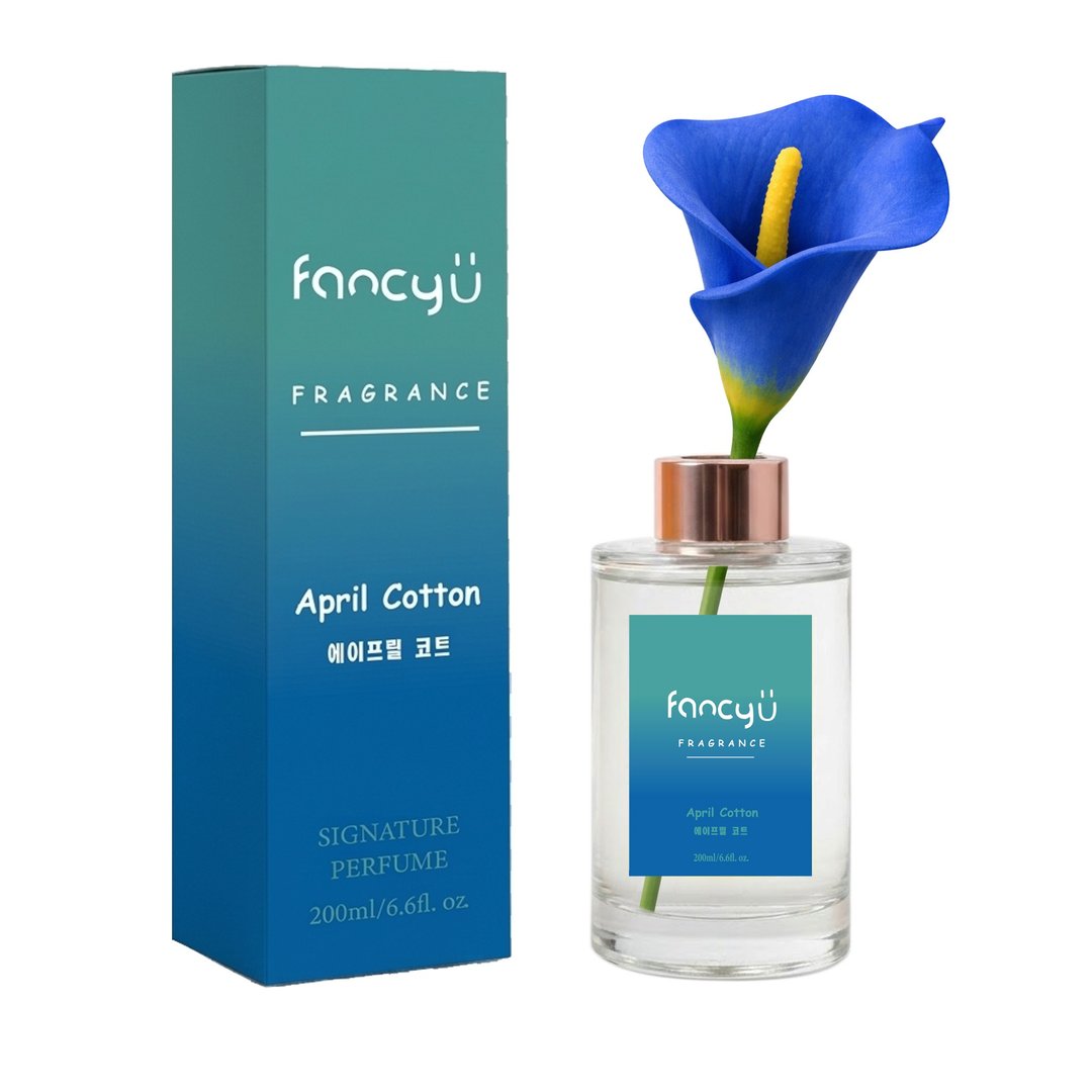 FANCY U 拾光海芋扩香瓶 - 四月棉香 April Cotton 200ml - 香薰/精油/线香 - 精油 蓝色