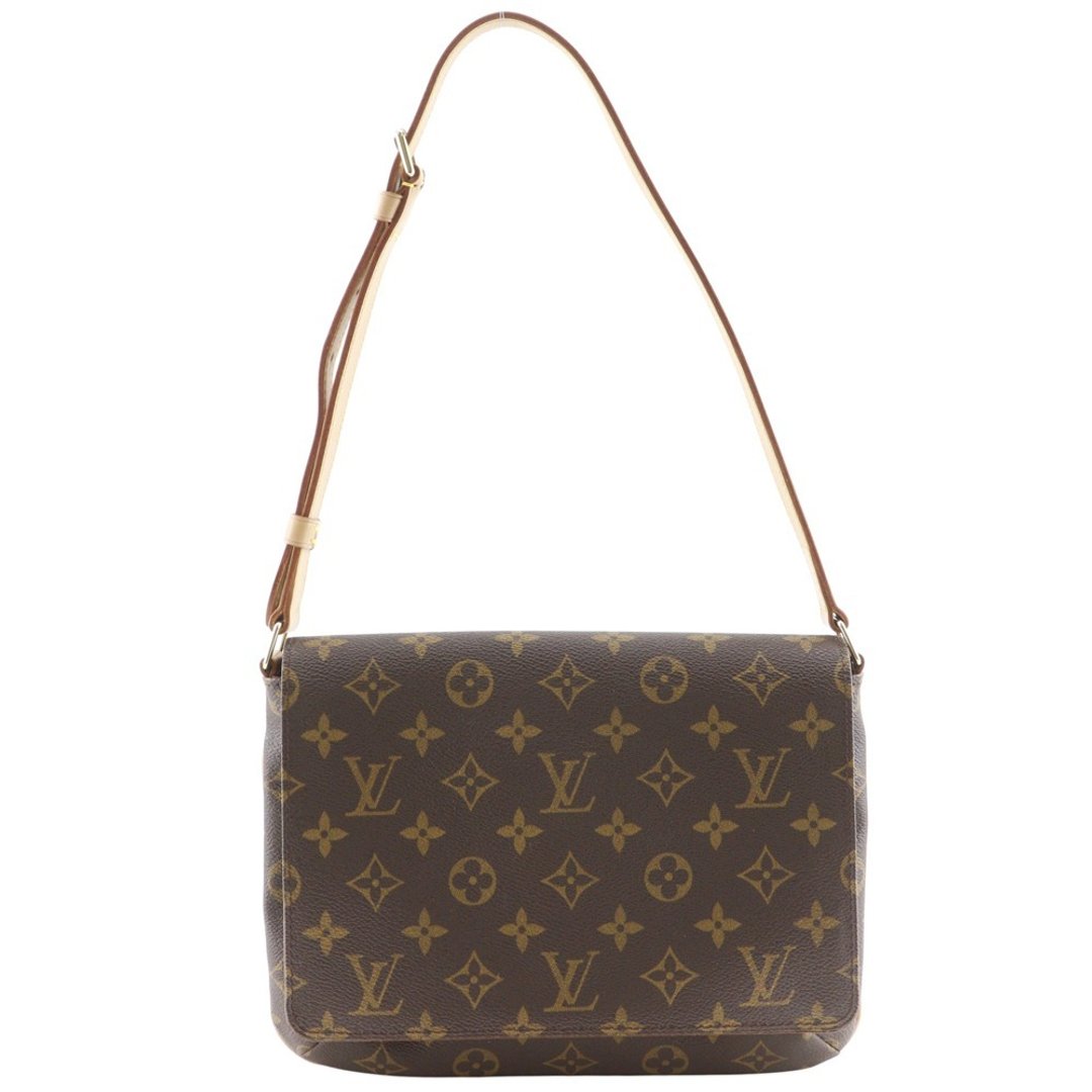 【日本直送】LOUIS VUITTON 缪塞特探戈 M51257 Monogram 帆布 肩背包 短肩带 深棕色 SP0010【二手】 - 侧背包/斜挎包 - 人造皮革 咖啡色