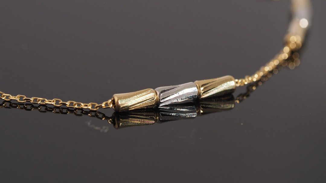 18K金Dash金链手镯18K Gold Dash Gold Chain Bracelet - 手链/手环 - 贵金属 