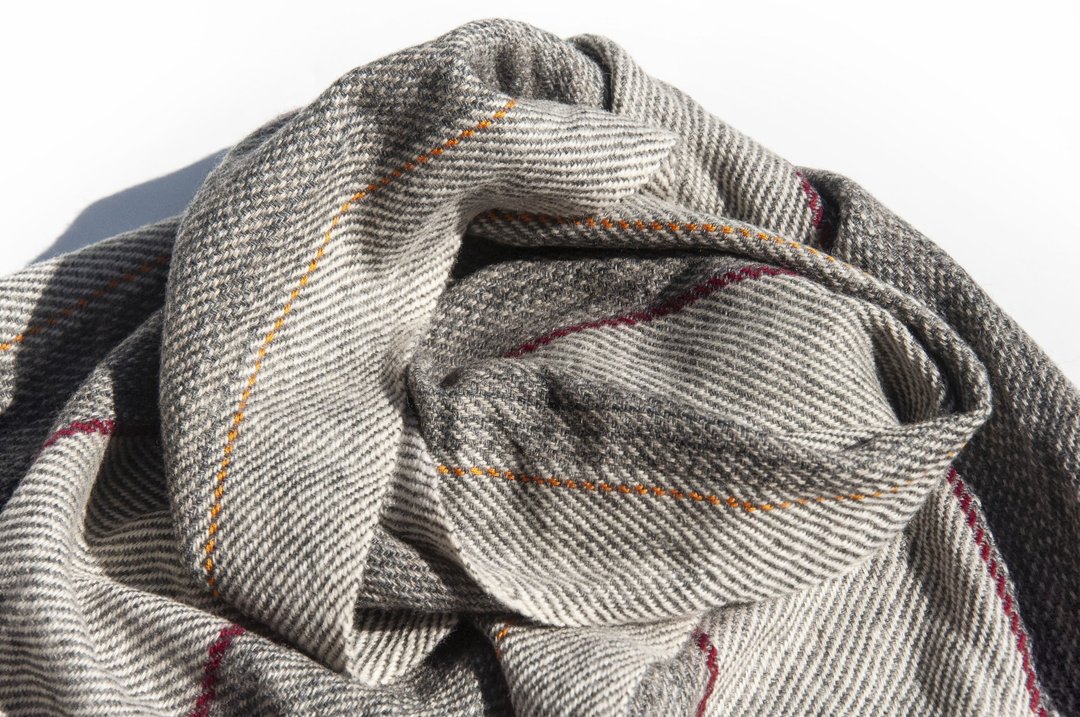 喀什米尔Cashmere/针织围巾/纯羊毛围巾/羊毛披巾-厚款条纹 - 围巾/披肩 - 羊毛 多色