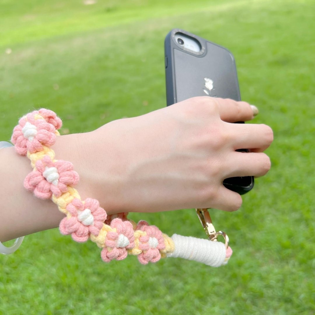 花花单色短款手机绳 - 挂绳/吊绳 - 棉 