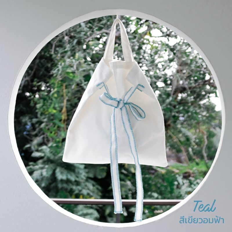 Adjustable Ribbon Tote : Multi colours - 侧背包/斜挎包 - 棉．麻 多色