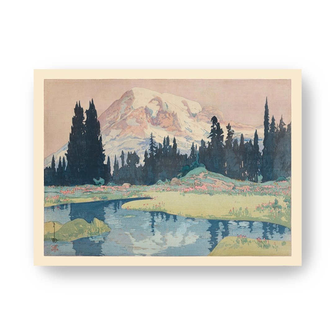【艺术挂画】吉田博 Hiroshi Yoshida 一 美国 雷尼尔峰 - 海报/装饰画/版画 - 纸 