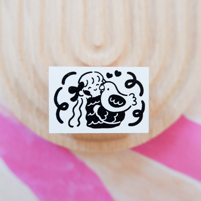 印章【与鸟共伴】 - 印章/印台 - 木头 