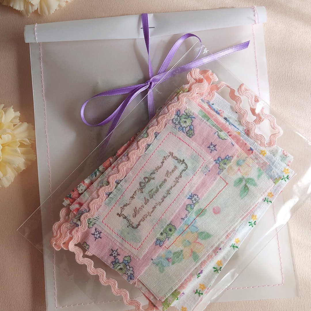 Pinkoi 代购 - 旗帜挂饰 A 花卉印花饲料袋 春季装饰 空间改造 婴幼儿居家布置 - 摆饰 - 棉．麻 粉红色