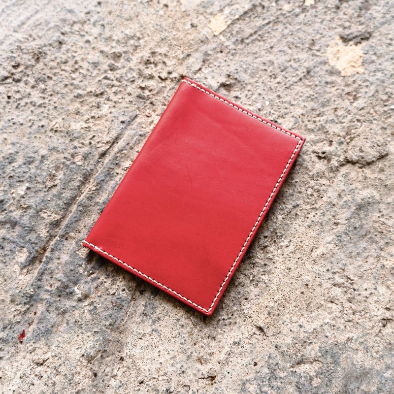 意大利植鞣牛皮护照套 护照夹 | 手缝皮革材料包 | 定制化刻字 - 护照夹/护照套 - 真皮 粉红色