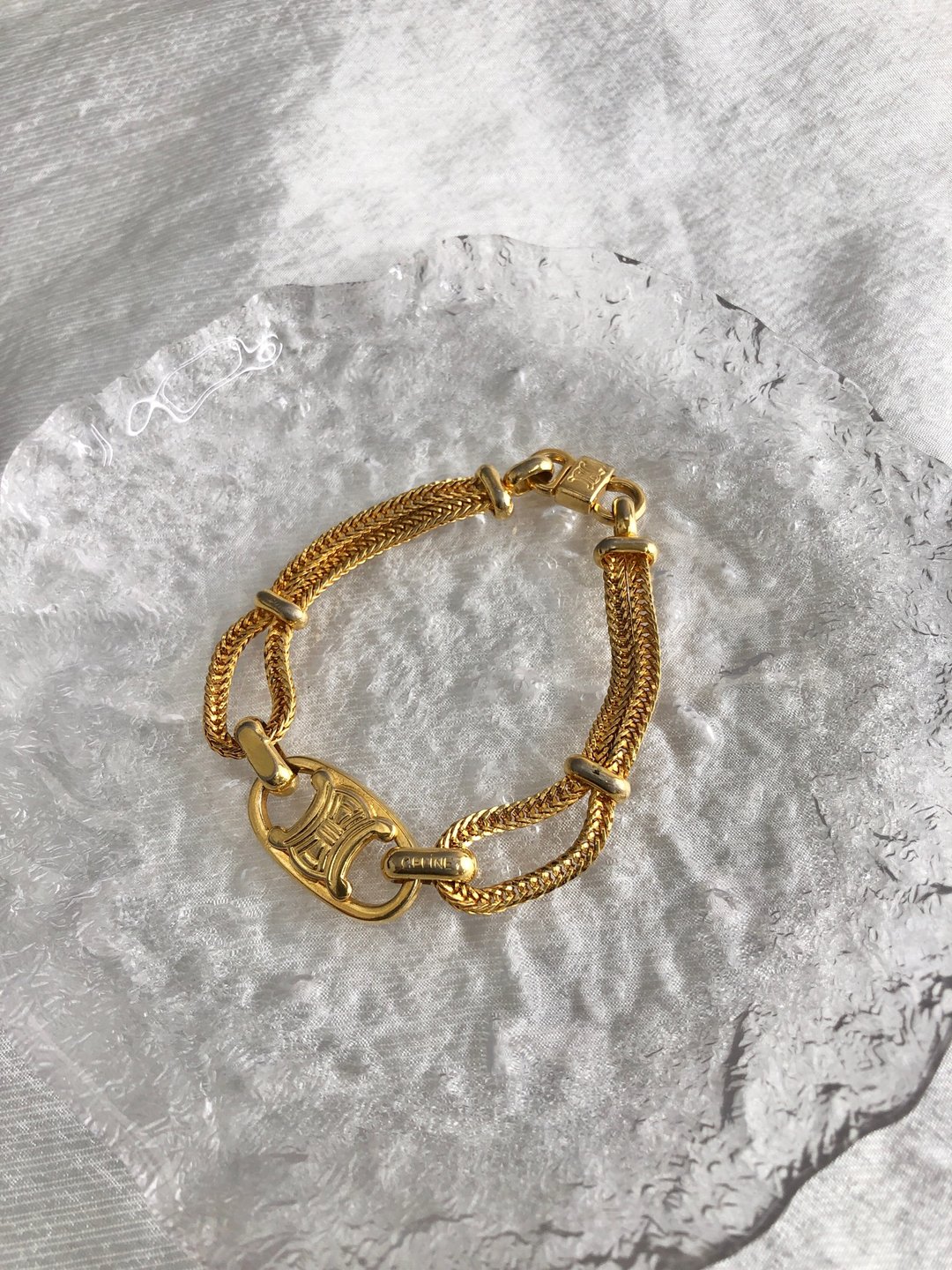 【日本直送 名牌中古包】CELINE 赛琳 手链 金色 徽志 vintage 古着 hx6tjb - 手链/手环 - 其他材质 金色