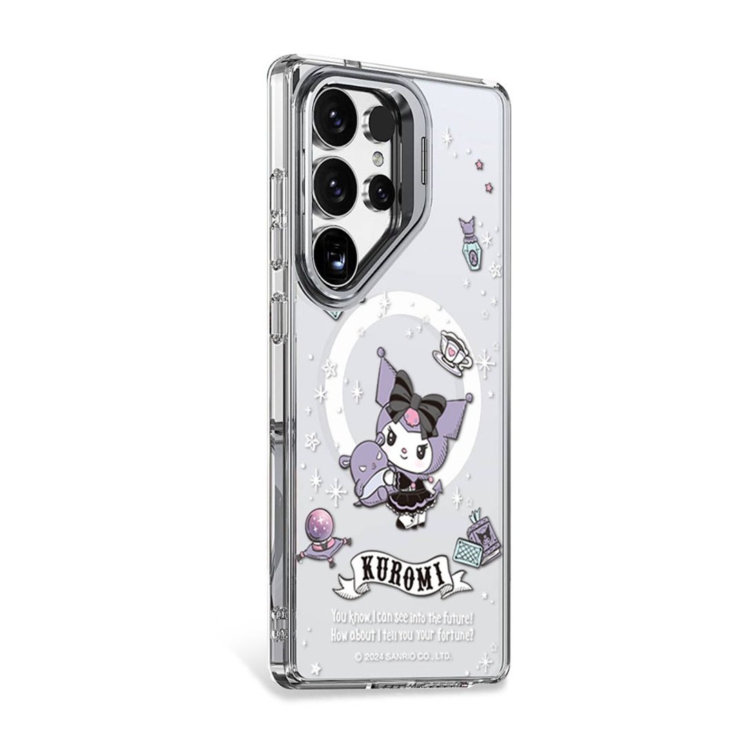 三丽鸥 Samsung S25/S24 防震双料隐形立架磁吸手机壳-魔法酷洛米 - 手机壳/手机套 - 其他材质 多色