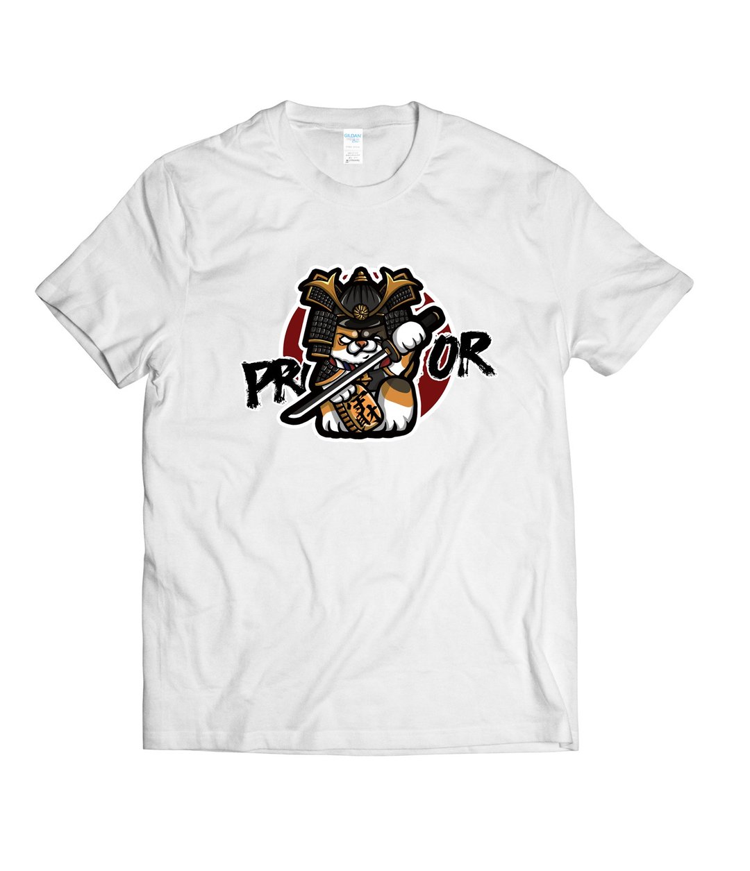 武士招财猫-T-shirt 白/黑/灰/藏青 - 男装上衣/T 恤 - 棉 多色