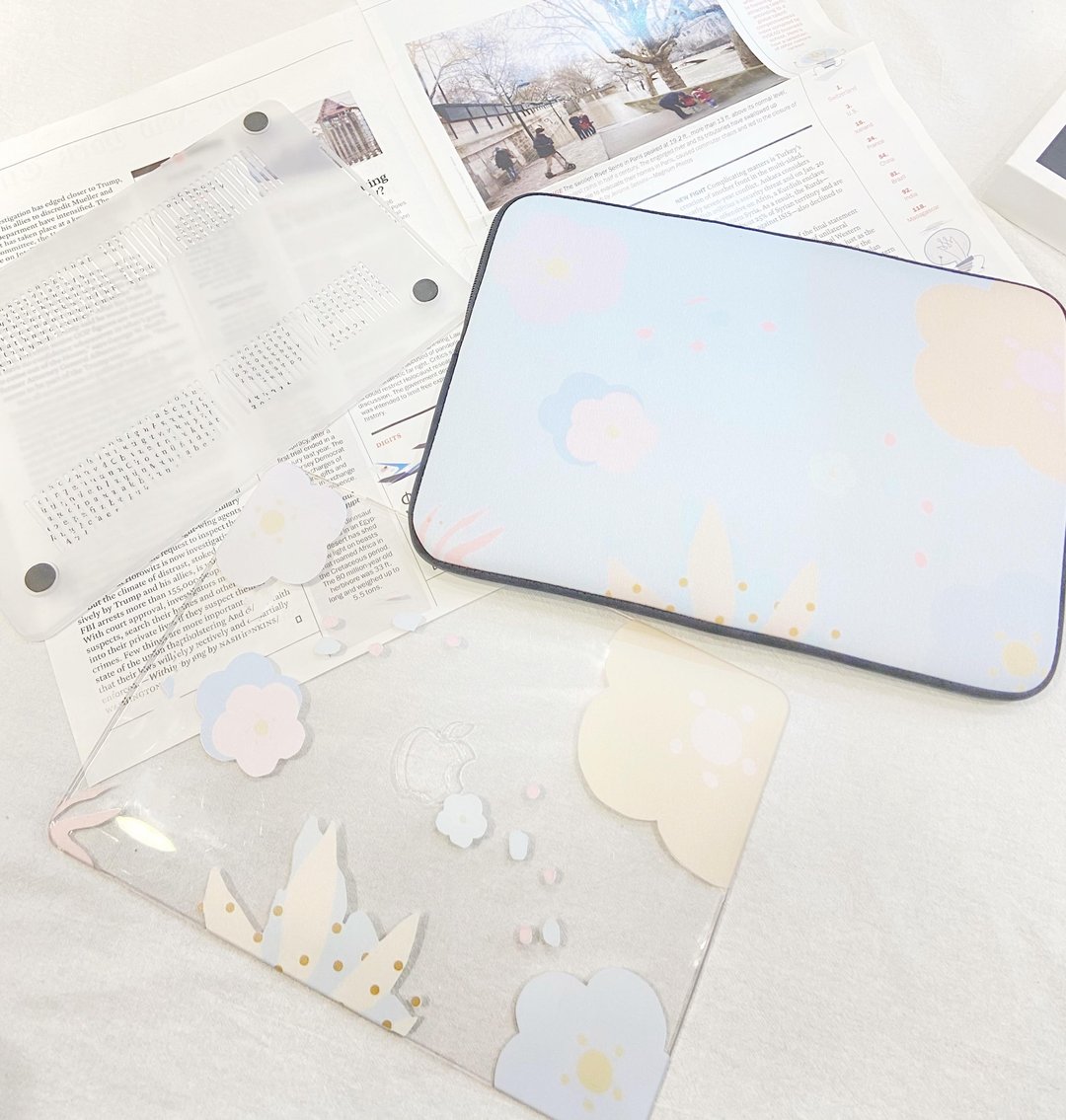 88折福袋. 柔和花儿 MACBOOK壳及电脑包套装 - 电脑配件 - 其他材质 
