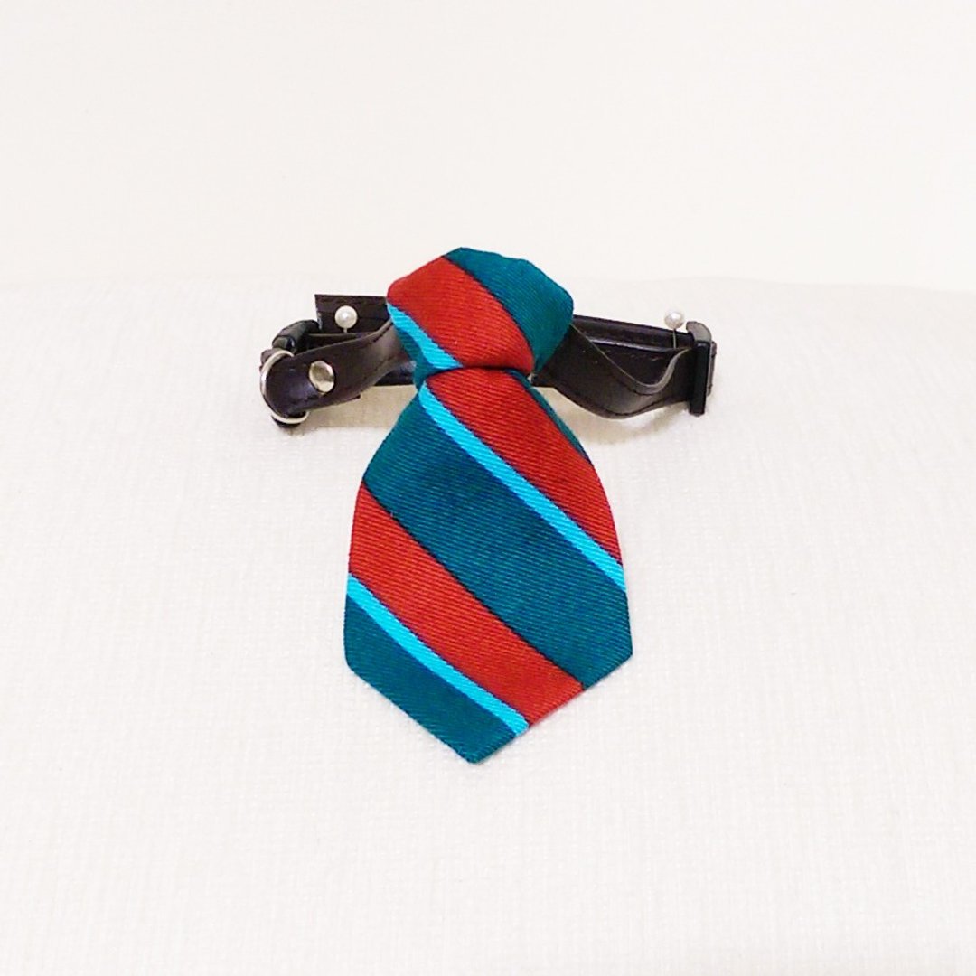 Ella Wang Design Tie 宠物 领结 领带 猫 狗 条纹 绅士 - 项圈/牵绳 - 其他材质 蓝色