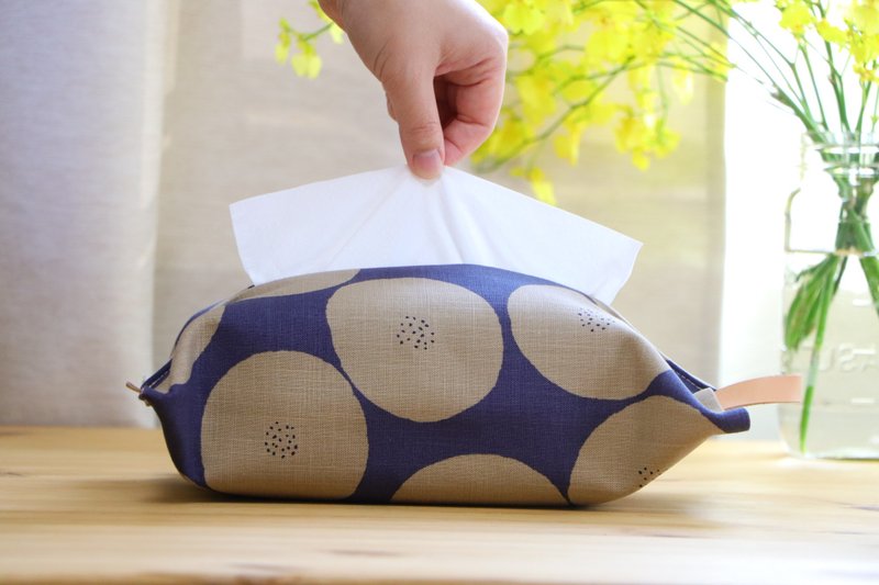 卫生纸套|家用|车用|露营|可拆式皮革挂绳 - 纸巾盒 - 棉．麻 多色