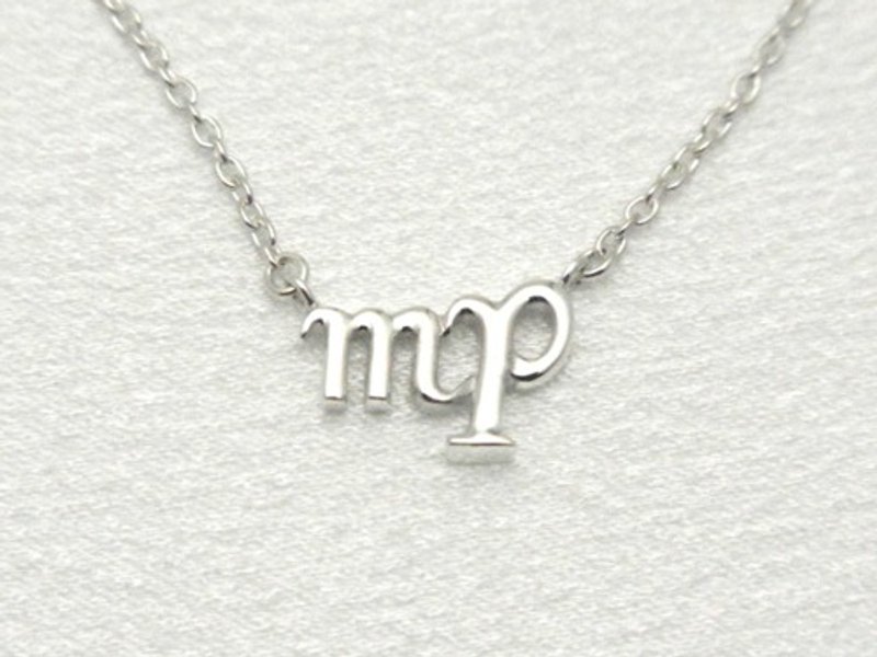 钢琴中弱音记号坠饰 - 项链 - 纯银 