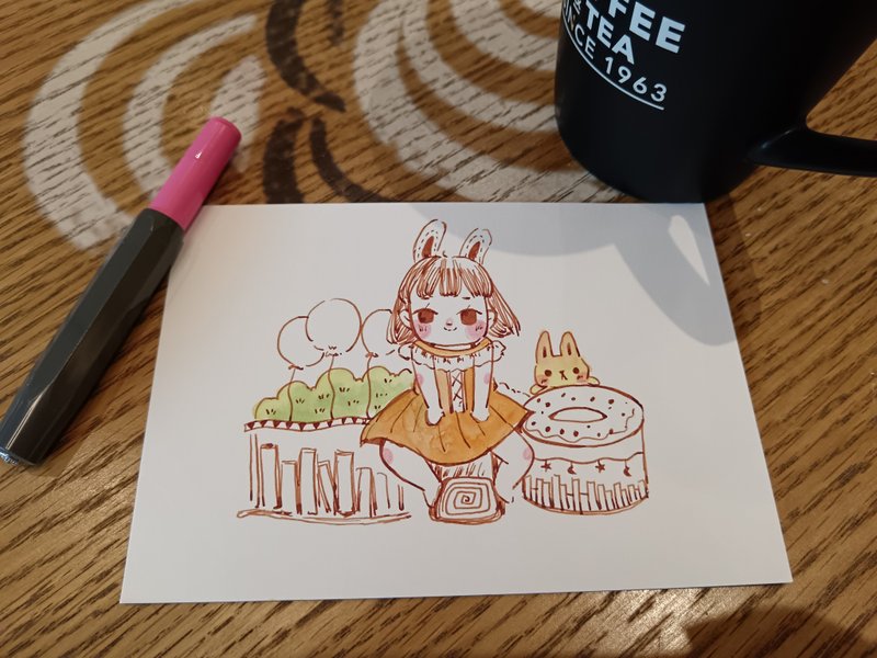 森林静谧钢笔淡彩原画 - 海报/装饰画/版画 - 纸 