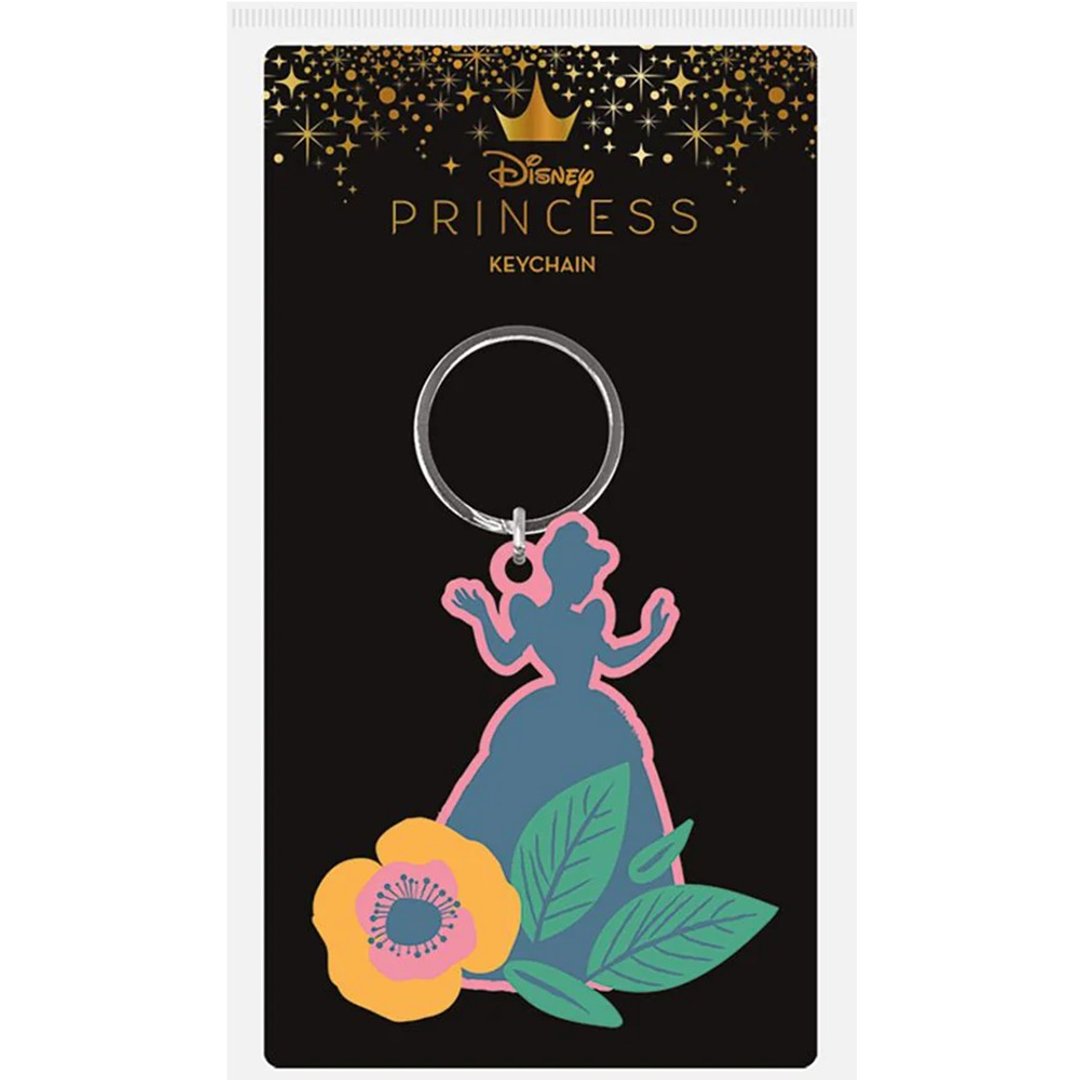 【迪士尼】仙履奇缘 仙杜瑞拉剪影造型钥匙圈/Disney - 钥匙链/钥匙包 - 橡胶 多色