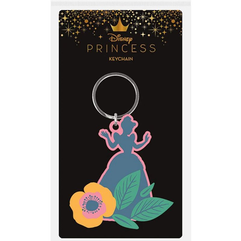 【迪士尼】仙履奇缘 仙杜瑞拉剪影造型钥匙圈/Disney - 钥匙链/钥匙包 - 橡胶 多色