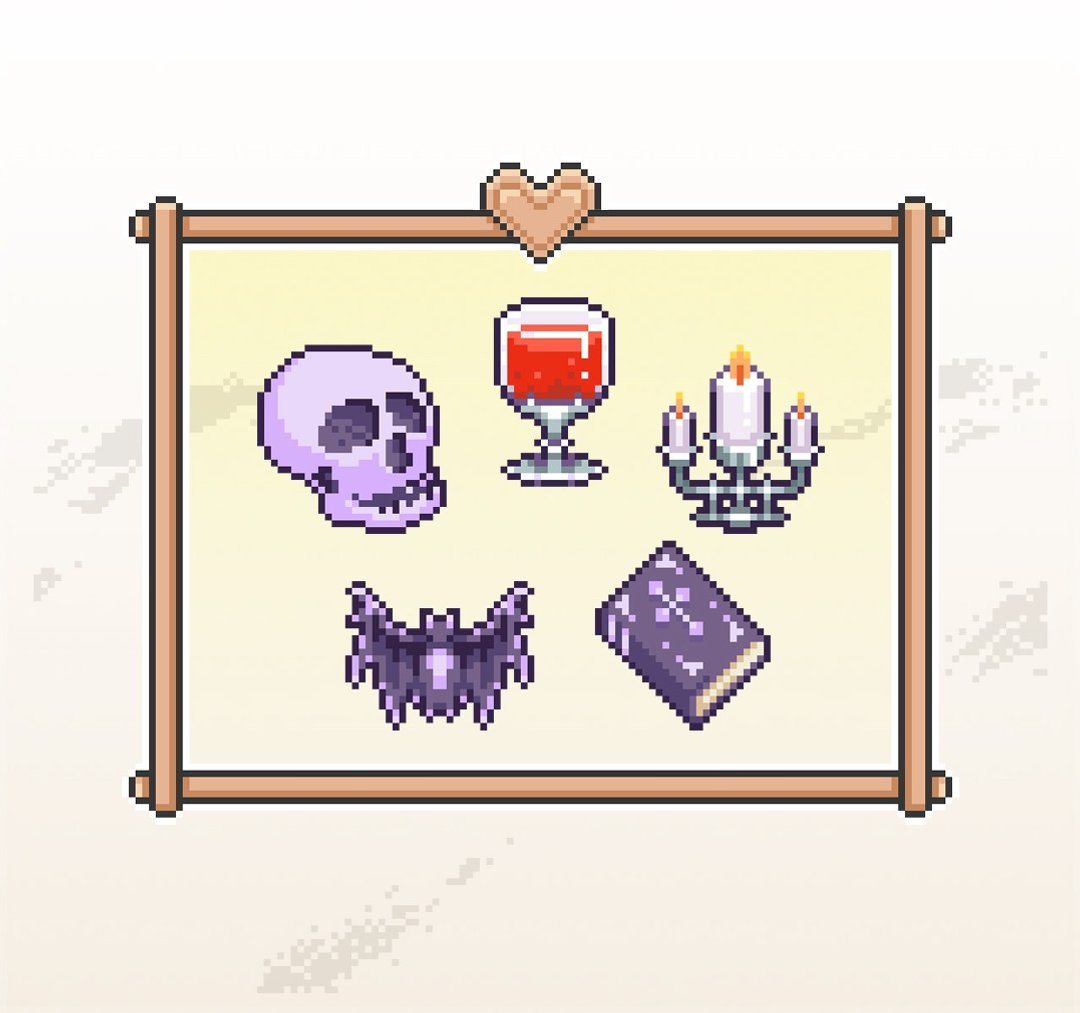 Twitch表情符号贴图/忠诚点数奖励/可爱像素风/诡异物品 - 电脑手机桌布/贴图/App 图示 - 其他材质 