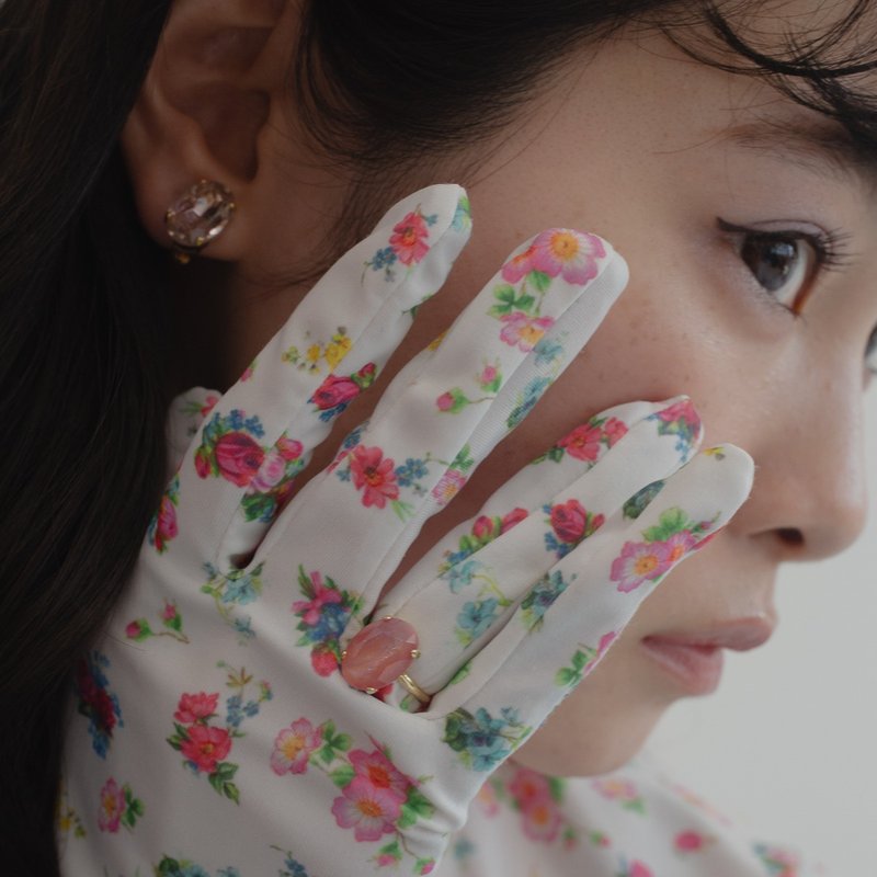 Peach Oval Ring (Dragon's Breath) - 戒指 - 玻璃 粉红色