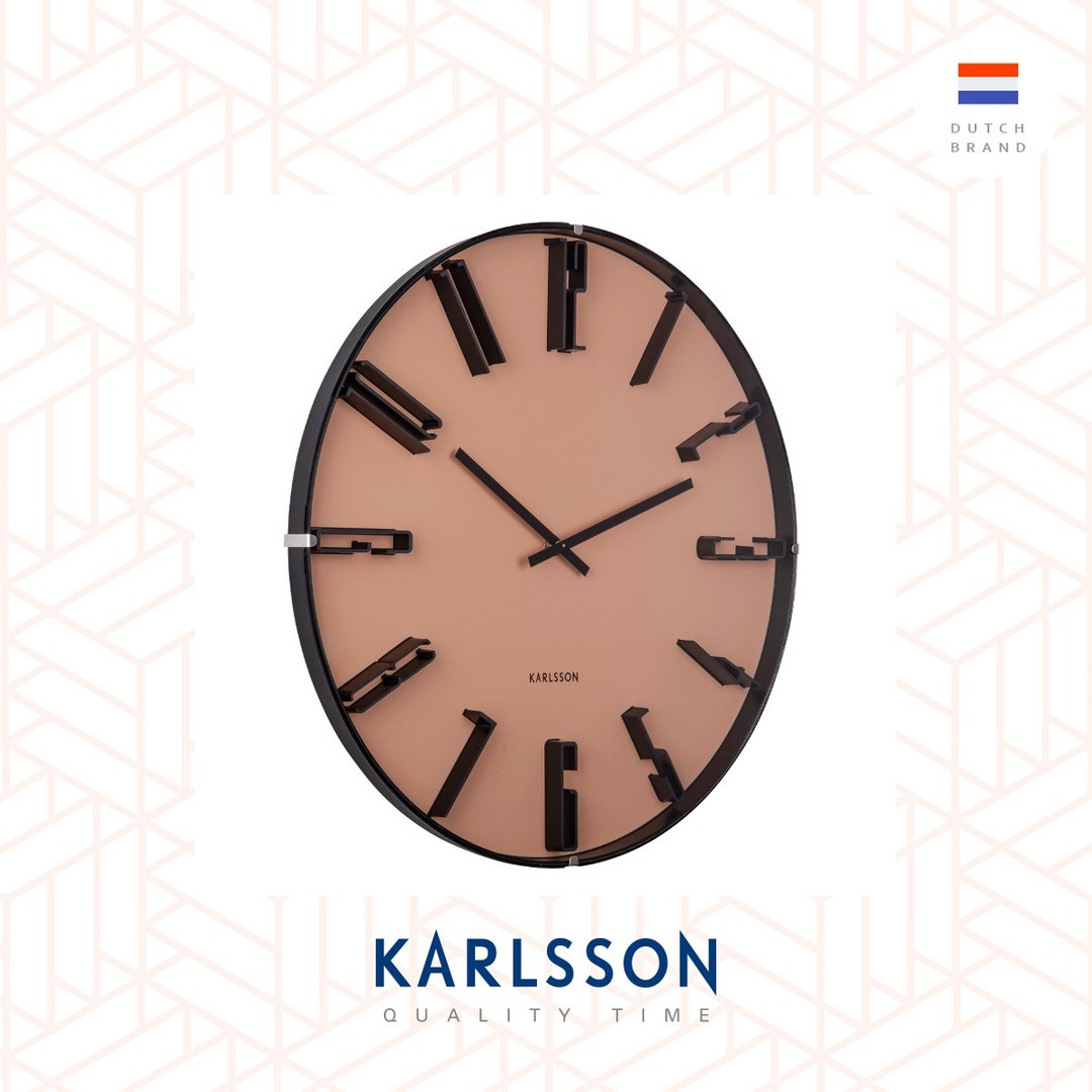 荷兰Karlsson, Wall clock 40cm Sentient sand brown - 时钟/闹钟 - 其他金属 橘色