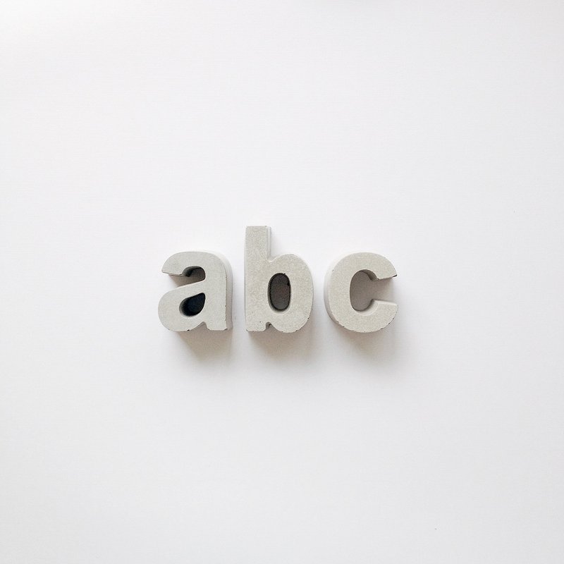 混凝土文字砖(小写/本色灰) - Concrete Bricks - 摆饰 - 水泥 