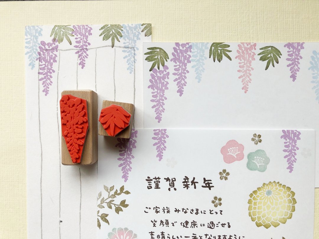 紫藤花印章套组 - 印章/印台 - 其他材质 咖啡色