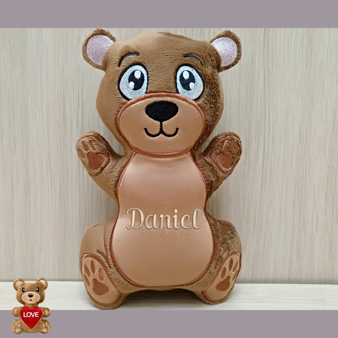 Personalised brown BearTeddy Stuffed Toy ,Super cute personalised soft plush toy - 玩偶/公仔 - 其他金属 咖啡色
