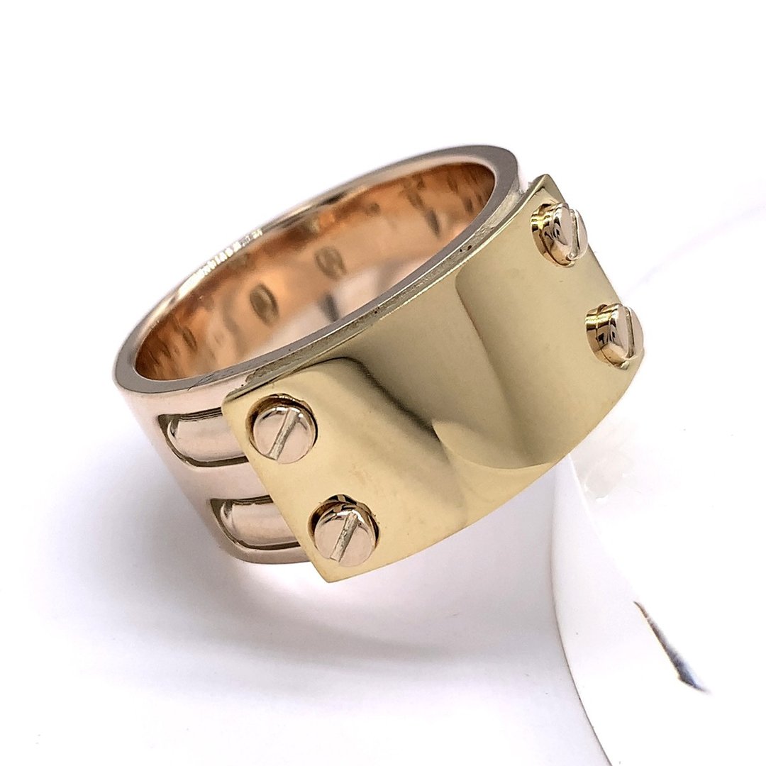 18k gold plate ring,10k mens ring,made in japan,free shipping - 戒指 - 贵金属 金色