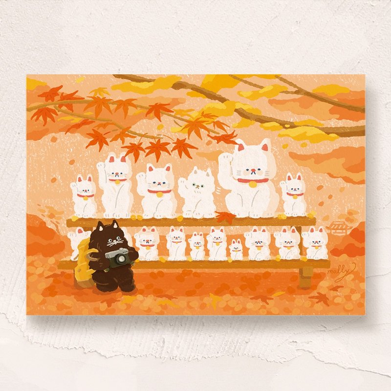 postcard-招财猫神社 - 卡片/明信片 - 纸 多色