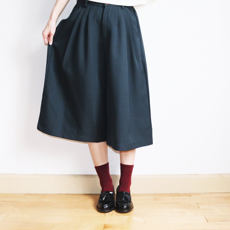 假裙子宽裤-绿色 - 女装长裤 - 聚酯纤维 绿色