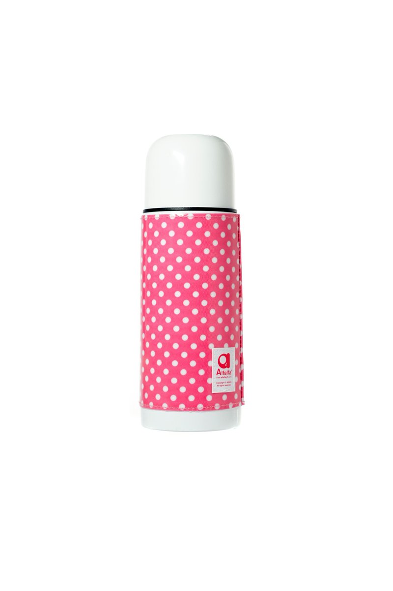 波点保暖随行杯 环保杯 保温杯 可拆卸波点杯套 - 桃红色 - 水瓶/水壶 - 不锈钢 粉红色