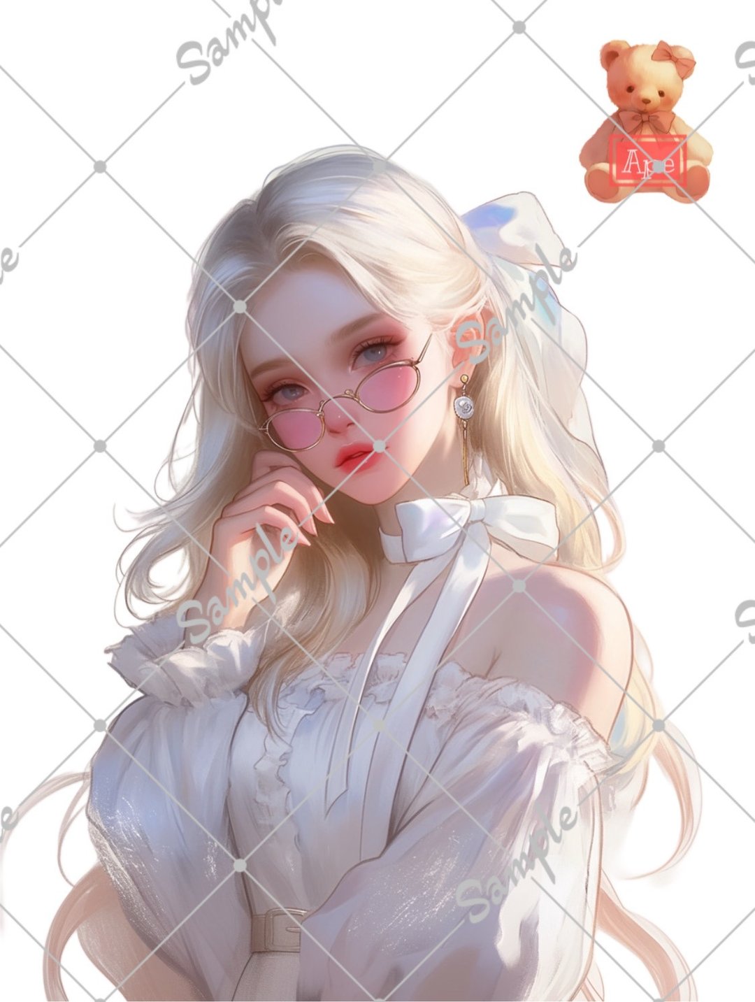 原创人物贴纸 装饰贴纸 一组5枚入 - 贴纸 - 纸 