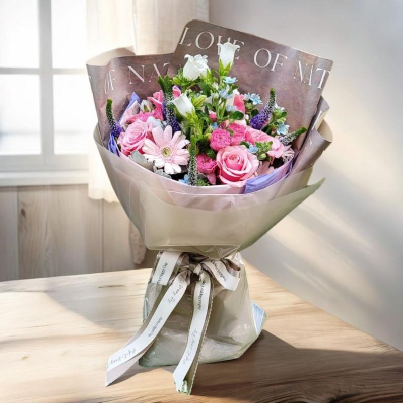 爱的乐章花束 (太阳花、玫瑰、风铃等) (GF00338) - 植栽/盆栽 - 植物．花 